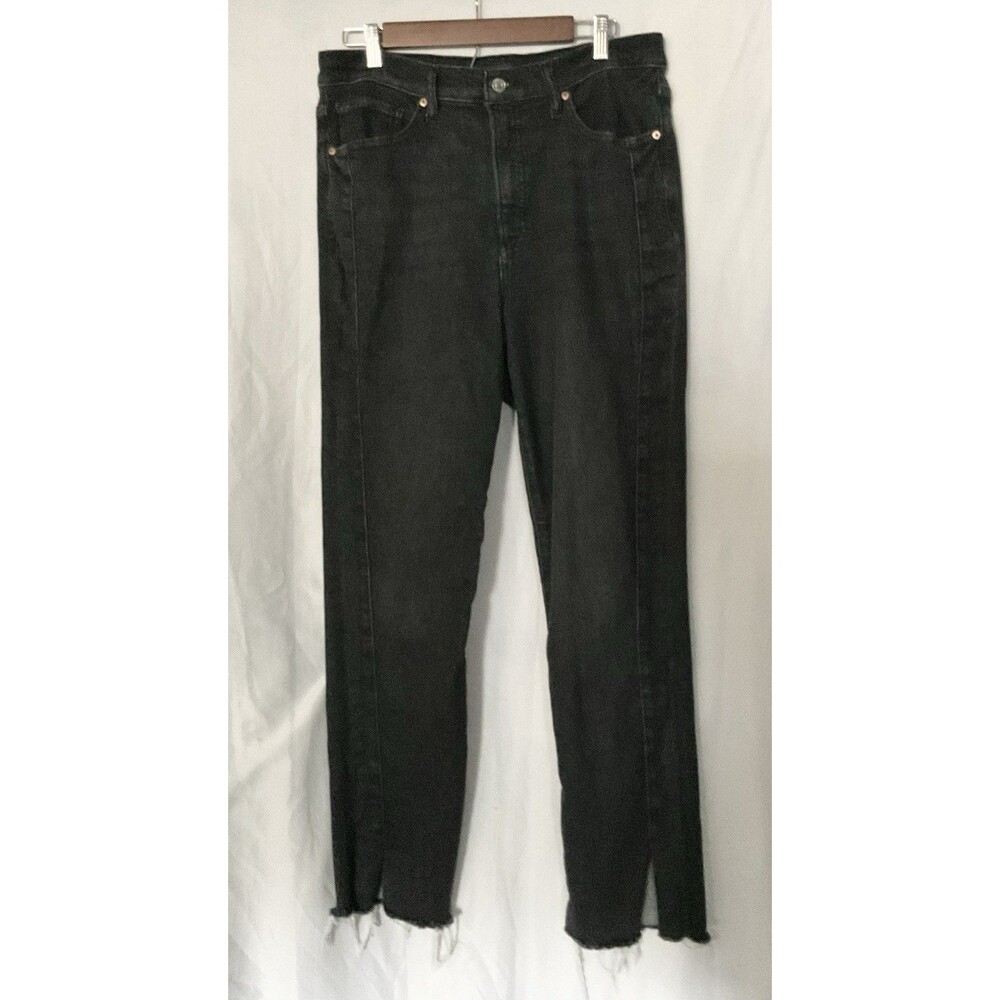 Express Women’s 90s Supper High Rise Jeans Size 14 Regular Black Denim